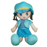 Play Hour Winky Rag Doll Plush Soft Toy Wearing Sky Dress for Ages 3 Years and Up, 100cm